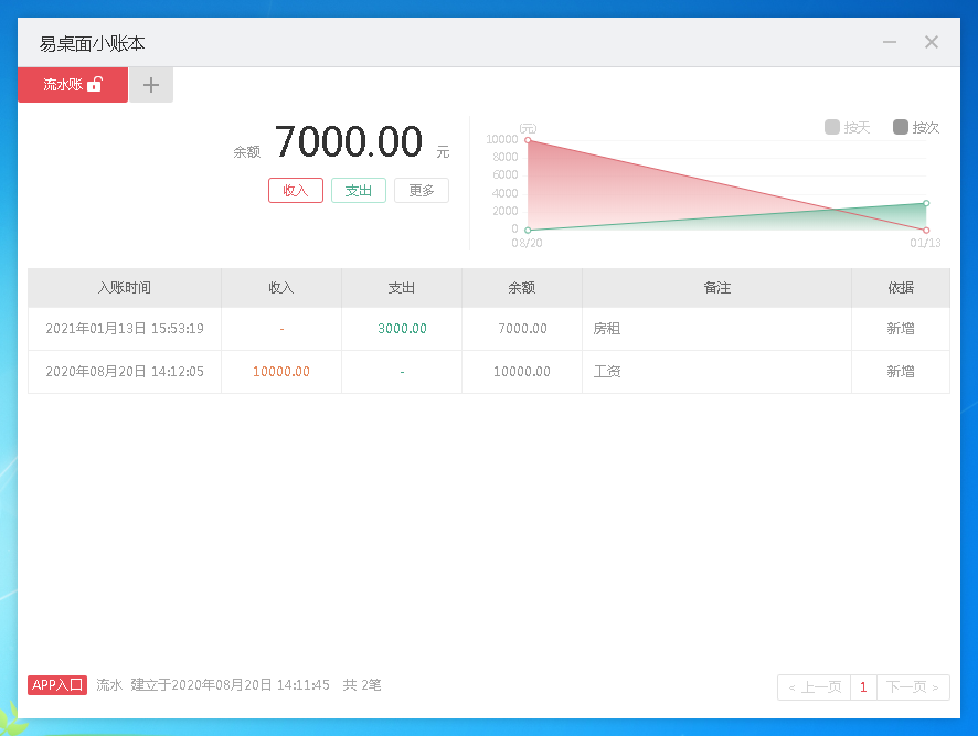 Windows电脑桌面云便签敬业签小账本怎么更改账单密码？